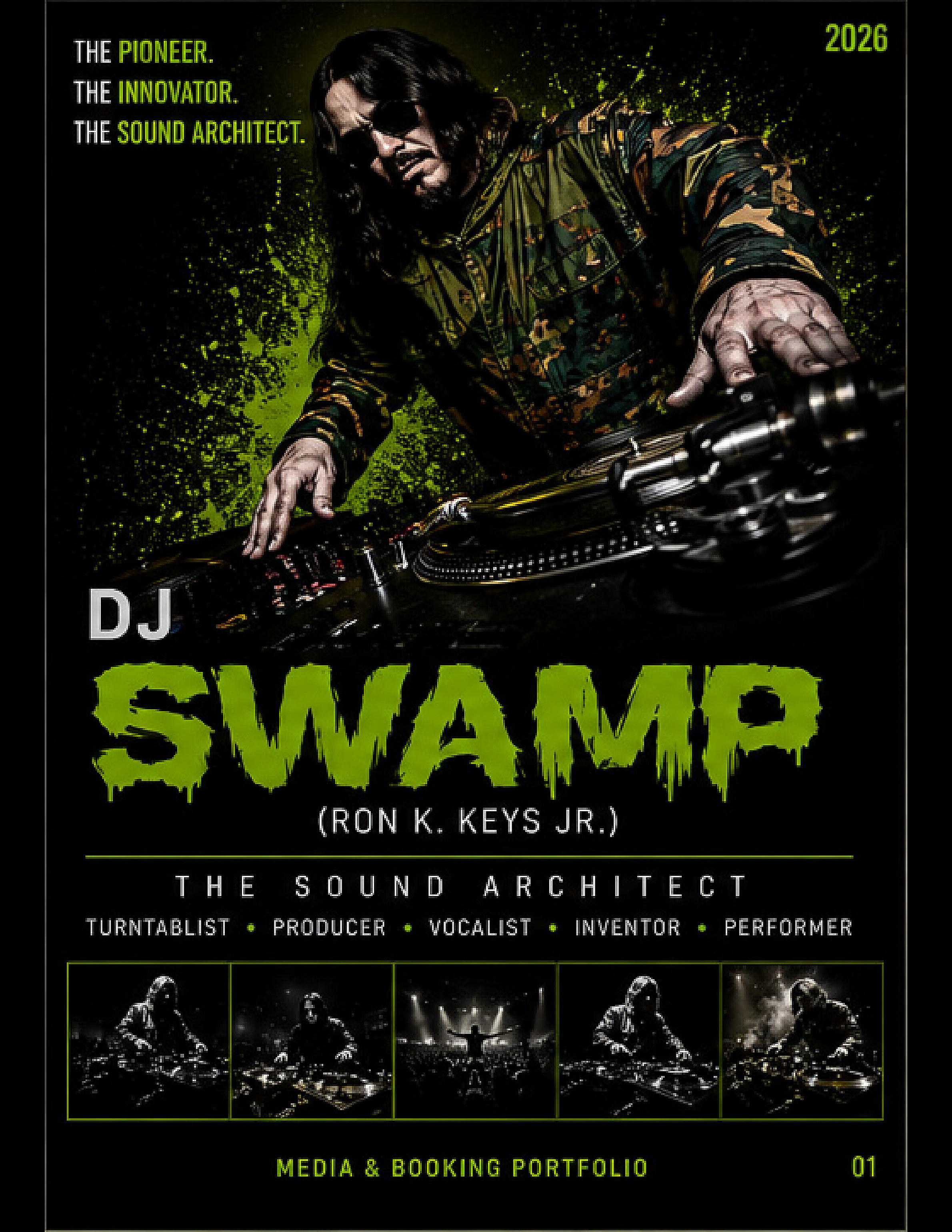 DJ Swamp press kit cover — page 1